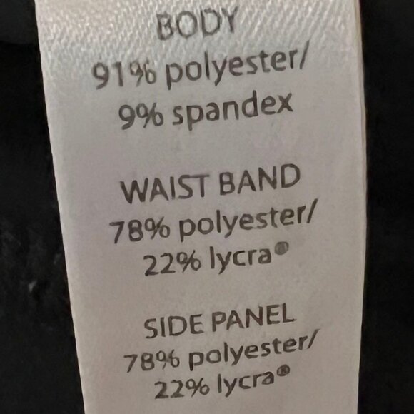 Athleta Black Fleece Leggings, Large Ankle Length - Picture 3 of 5